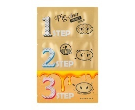 Poras attīrošs komplekts Pig Nose Clear Blackhead 3-Step Kit (Honey Gold)