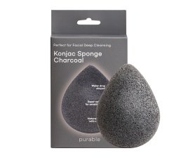Спонж из конжака для чистки лица с углем Purable Konjac Sponge - Charcoal