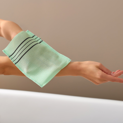 Korejiešu pīlinga cimdiņš ķermenim PURABLE Exfoliating Bath Cloth Classic Oriental (3 gab) (4589)