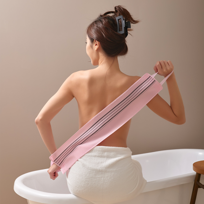 Korejiešu pīlinga dvielis ķermenim PURABLE Exfoliating Bath Towel īpaši garš (1 gab) (4598)